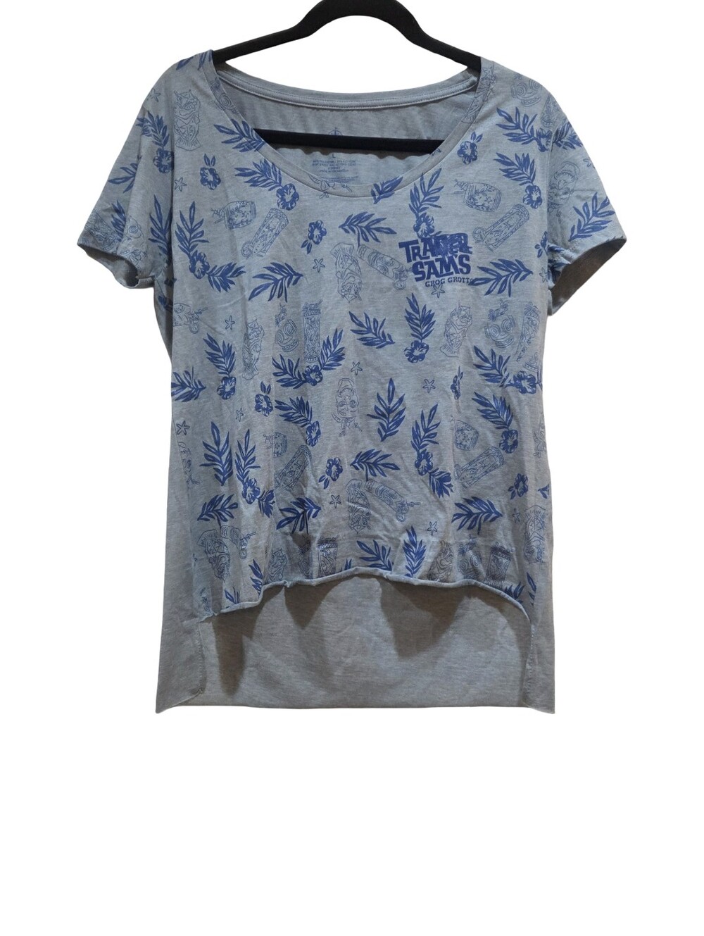 Disney Parks Trader Sam's Grog Grotto Tiki High Low T-Shirt Women's Large NEW